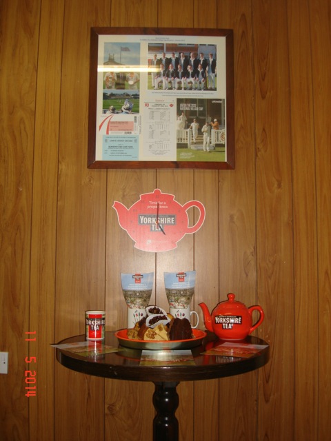 Yorkshire Tea branded activation display used as proof for the cricket campaign