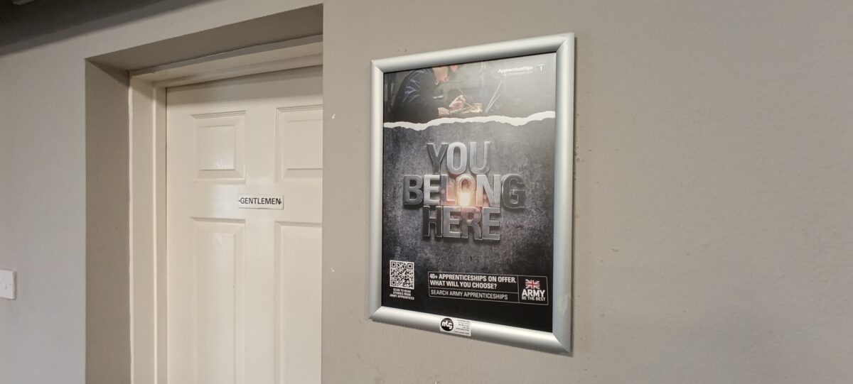 advertising poster for Army recruitment advertising apprenticeship roles